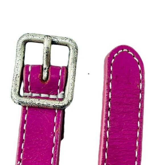 American Eagle Outfitters Womens Genuine Leather Pink Belt Made In Italy - Picture 5 of 7